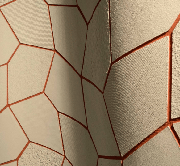 Details in het ontwerp minerale gevelstrips